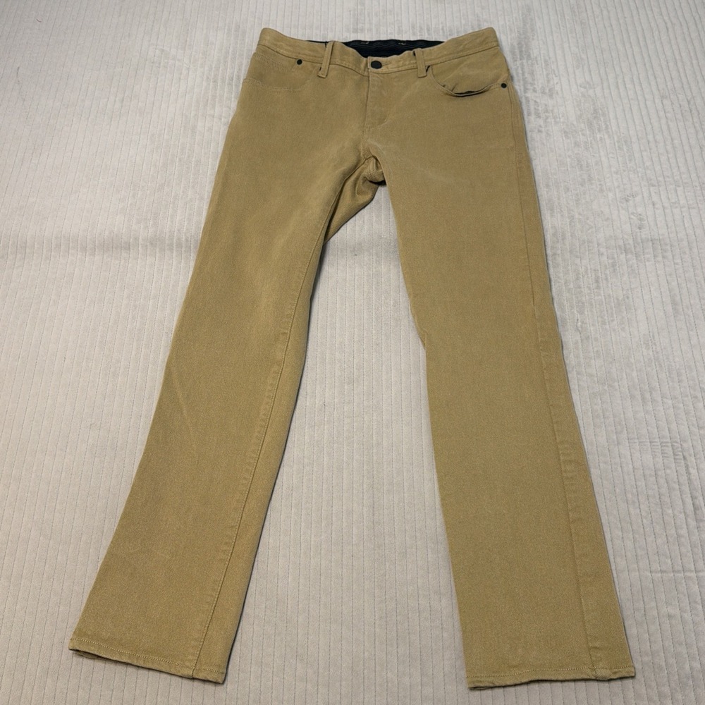 Rapha Mens 32x31 brown Denim Cycling Jeans Performance Commuter Reflective Slim